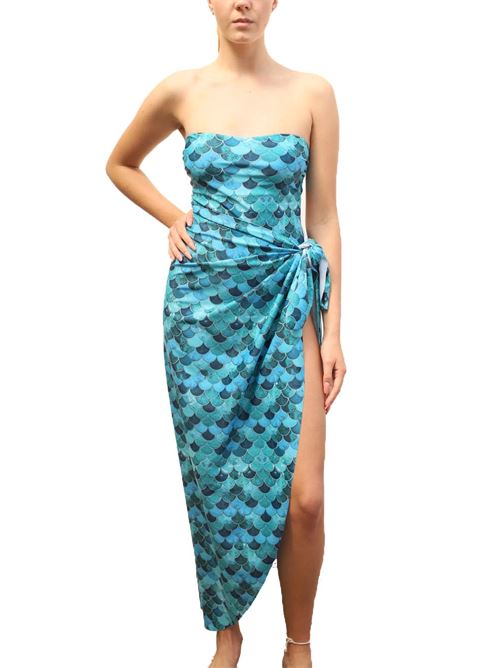 pareo lungo stampa elegante La Dolce Vista x Mané Capri | PAREOSQUAMEMULTIBLU